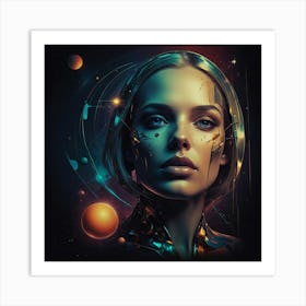 Futuristic Woman 1 Art Print