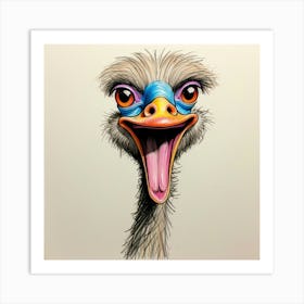 Ostrich 7 Art Print