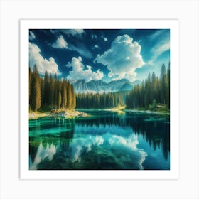 Lake In The Mountains 44 Art Print