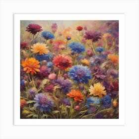 Cornflowers meadow 1 Art Print
