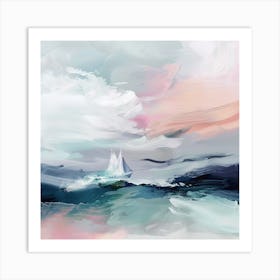 Sailboat In The Ocean Art Print