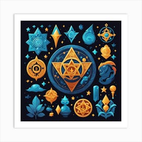 Graphic Design Magic Symbols Art 1 Art Print