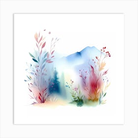 Watercolor Background 4 Art Print