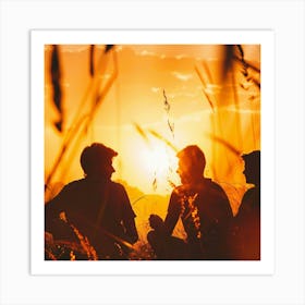 Sunset With Friends Art Print