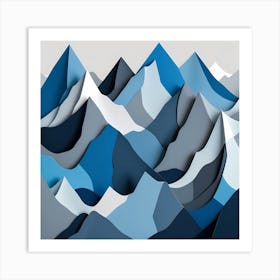 Paper - Mountains Art Print