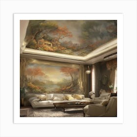 Living Room Mural Art Print