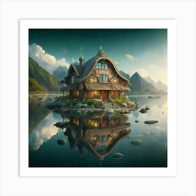 House On A Lake Art Print