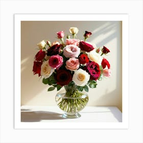 Bouquet Of Roses Art Print