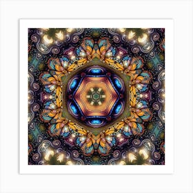 Psychedelic Mandala 24 Art Print