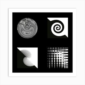 Black And White Abstractions Art Print