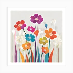 Colorful Flowers Art Print