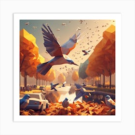 Low Poly Art 4 Art Print