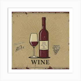 Vintage Wine Poster Art Print