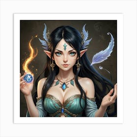 Elf Girl Art Print