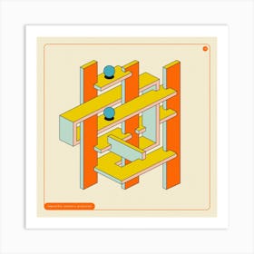 Impossible Geometrics 14 Square Art Print