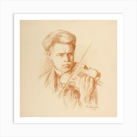 Heikki Playing (The Artist S Brother) (1908), Pekka Halonen Art Print
