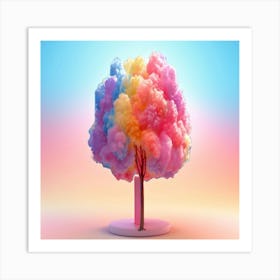 A colourful tree with a lovely background Art Print