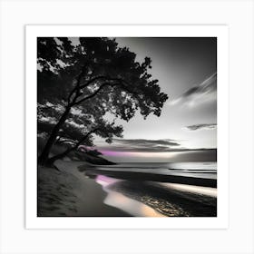 Sunset On The Beach 32 Art Print