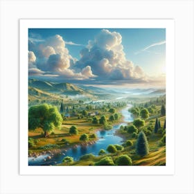 Landscape Painting 1 Art Print