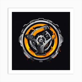 Logo Vector Mechanic Car Repair Automotive Tools Service Garage Wrench Gear Maintenance (8) Art Print