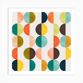 Colorful geometric shapes 3 Art Print