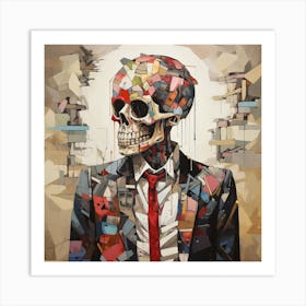 Skeleton In A Suit Art Print