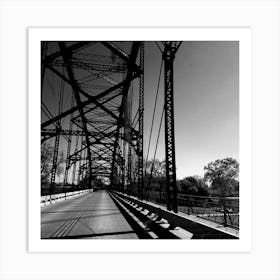 Black And White Bridge 1 Art Print