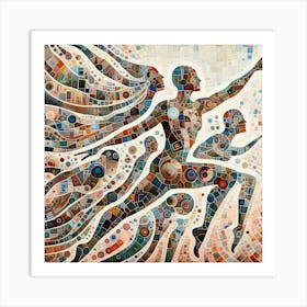 Mosaic People Art Print