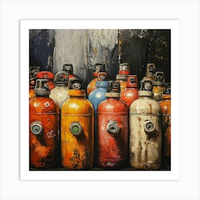 Gas Cans 1 Art Print