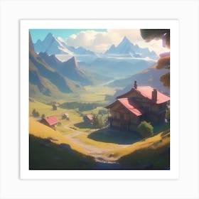 House In The Mountains 1 Art Print