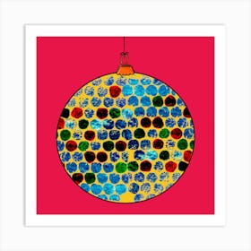 Red Bauble 2 Art Print