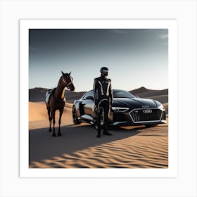 Audi R8 In The Desert Art Print