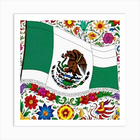 Mexican Flag 1 Art Print