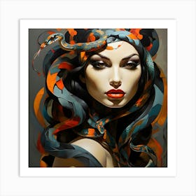 Snake Woman Art 11 Art Print