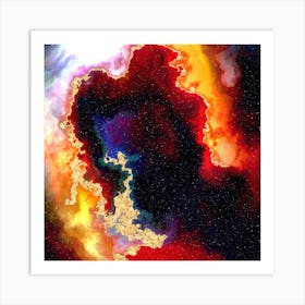 100 Nebulas in Space with Stars Abstract n.070 Art Print