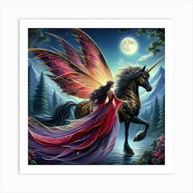 Fairy On A Horse 4 Art Print