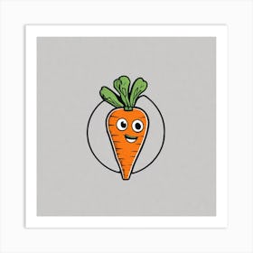 Carrot In A Circle Art Print