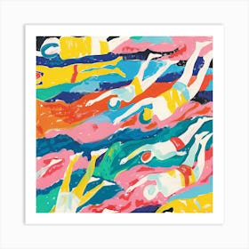 Swimmers in the Style of Matisse 2 Art Print