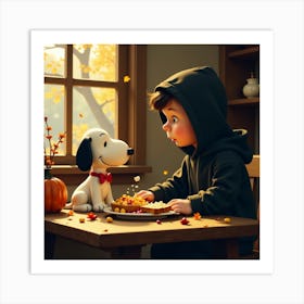 Snoopy And Peanuts 6 Art Print