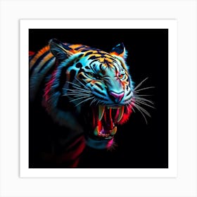 Neon Tiger Art Print