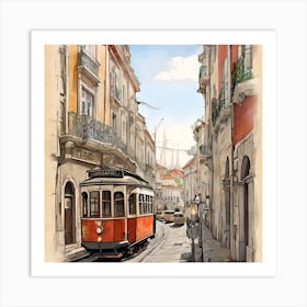 Lisbon Tram Art Print