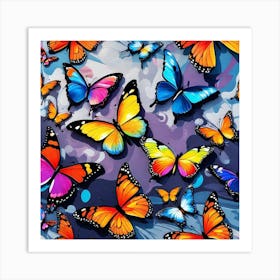 Colorful Butterflies 40 Art Print