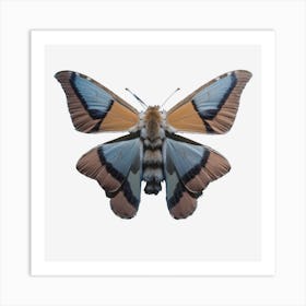 Butterfly Moth On Black 1 Art Print