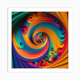 Spiral Paper Art Art Print