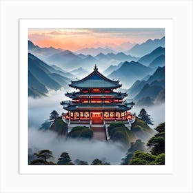 Chinese Pagoda Art Print