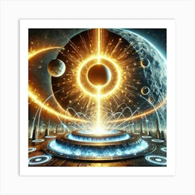 Eclipse Flare Solar Lunar Alignment Art Print