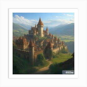 Castle In The Mountains Art Print