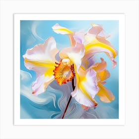 Orchid Flower Painting Art Print