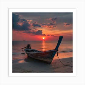 Sunset On The Beach 1 Art Print