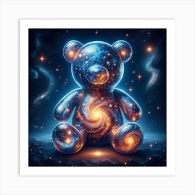 Cosmic Teddy Bear Art Print